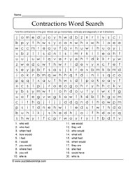 Search Words-Contractions