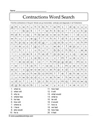 Contraction Word Puzzle