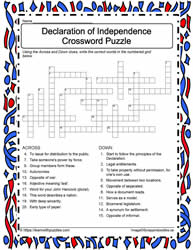 Declaration Independence Crossword #03