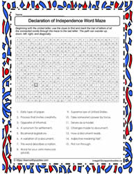 Declaration Word Maze Puzzle #01