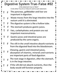 Digestive System True-False#02