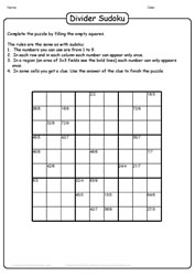 Division Sudoku Puzzle-01