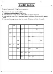 Division Sudoku Puzzle-11