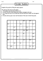 Division Sudoku Puzzle-18