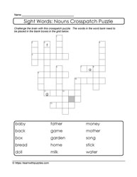 Sight Words Crosspatch #01