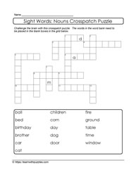 Sight Words Crosspatch #03