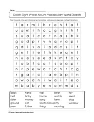 Sight Words Word Search #03