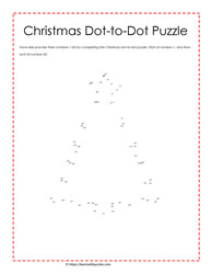 Dot-to-Dot Christmas Tree Puzzle