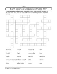 Crosspatch Earth Science Puzzle