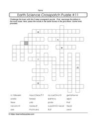 Crosspatch Puzzle with Letter Hints