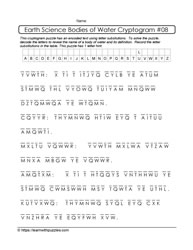Earth Science Cryptogram