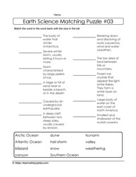 Matching Earth Science Puzzle