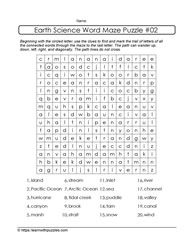 Earth Science Word Maze