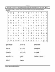 Earth Science Word Search 
