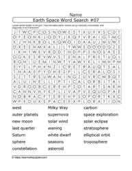 Earth Space Wordsearch 07