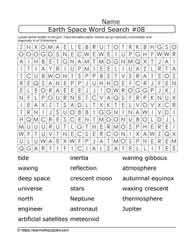 Earth Space Wordsearch 08