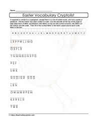 List of Easter Words Puzzle