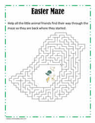 Easter Maze Chick Puzzle #2
