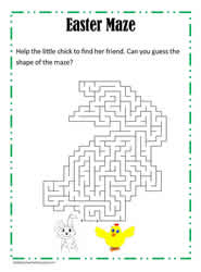 Easter Rabbit Shaped Maze