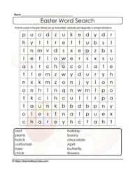 Word Search Easter Puzzle