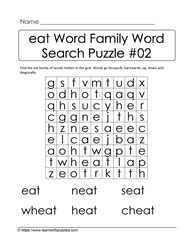 eat Word Family Activity