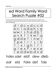 ed Word Family Activity