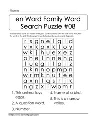 en Word Family Activity