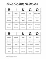 End of Year Bingo Cards 11-12