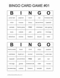 End of Year Bingo Cards 19-20
