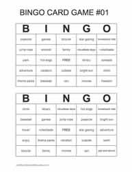 End of Year Bingo Cards 21-22