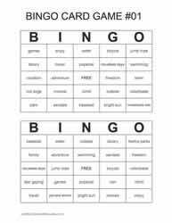 End of Year Bingo Cards 7-8