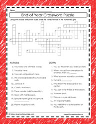 End of Year Crossword #04