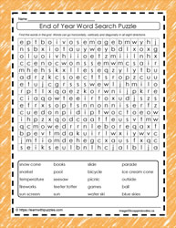 End of Year Word Search #05