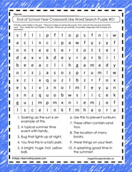 End of Year Word Search Gr3-5 #01