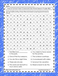 End of Year Word Search Gr3-5 #06