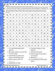 End of Year Word Search Gr3-5 #10
