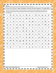 End of Year Hidden Word Search #06
