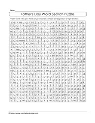 Father's Day Wordsearch Puzzle