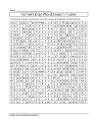Search For Words Puzzle
