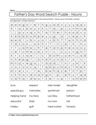 Word Search Puzzle-Dads