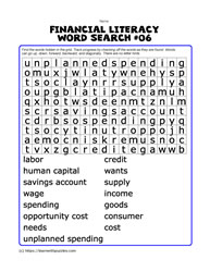 Financial Literacy Wordsearch#06
