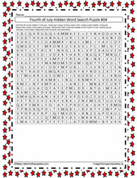 July 4th Hidden Word Search #04