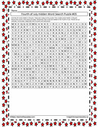 July 4th Hidden Word Search #05
