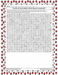 July 4th Hidden Word Search #07