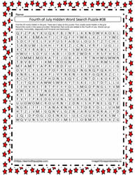 July 4th Hidden Word Search #08