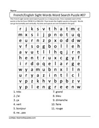 French English Word Search #07
