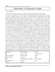 Word Search Puzzle Geometry