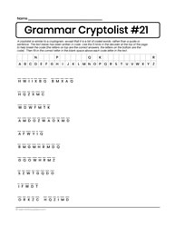 Grammar Words Puzzle 21
