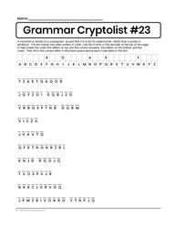Grammar Words Puzzle 23