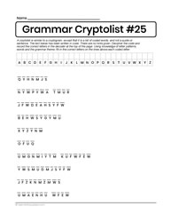 Grammar Words Puzzle 25